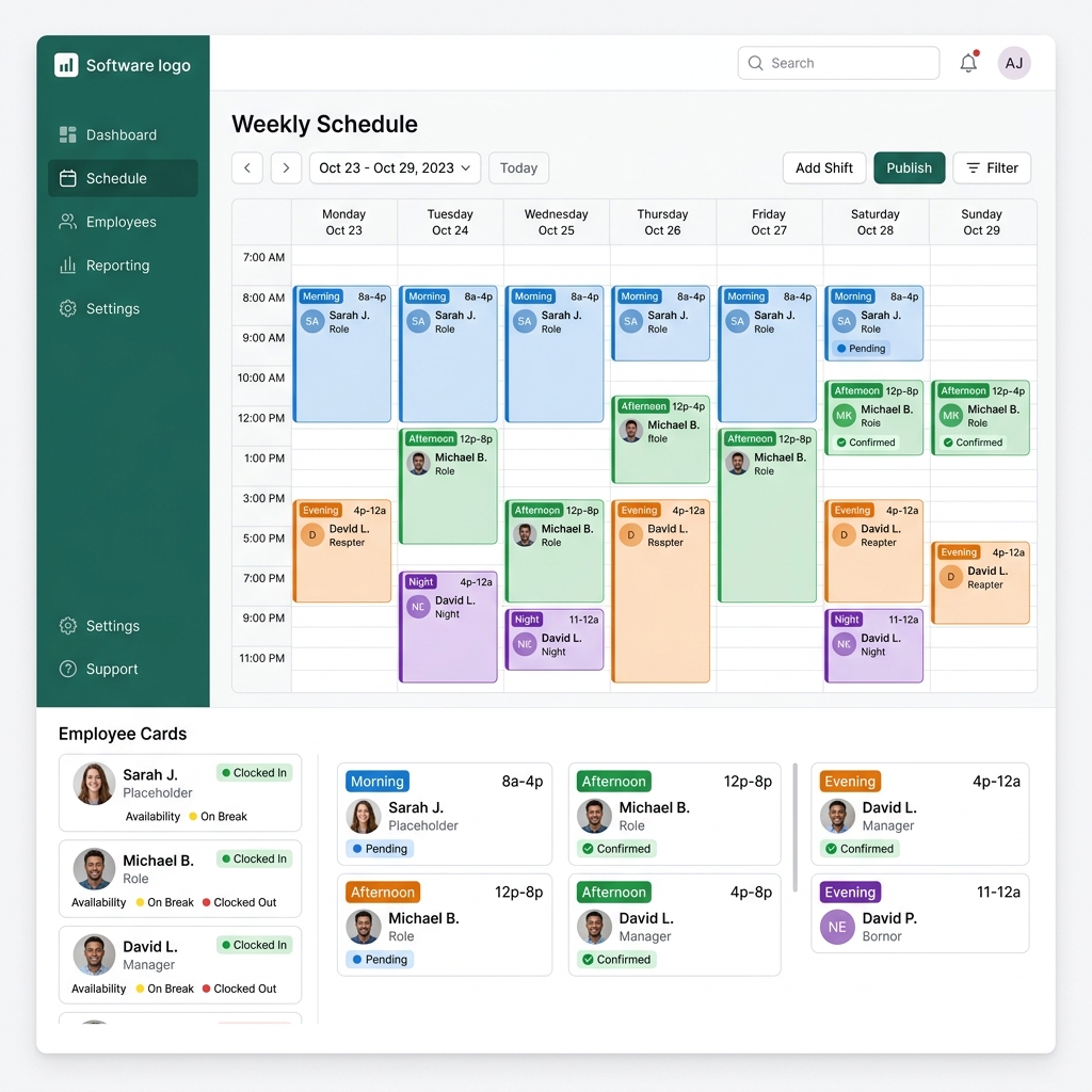 ShiftManager 247 Dashboard